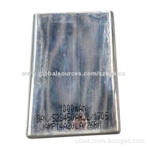 1,000mAh 523450 Aluminum Shell Prismatic Lithium-ion Battery Cell, Small Quantity Available